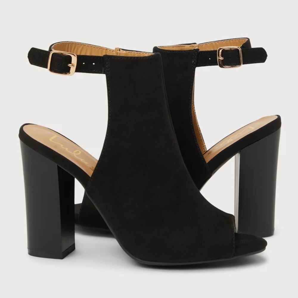 Lulu’s Open Toe Block Heel Booties - image 8
